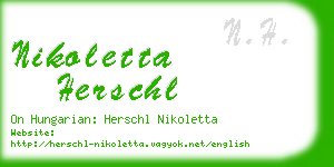 nikoletta herschl business card